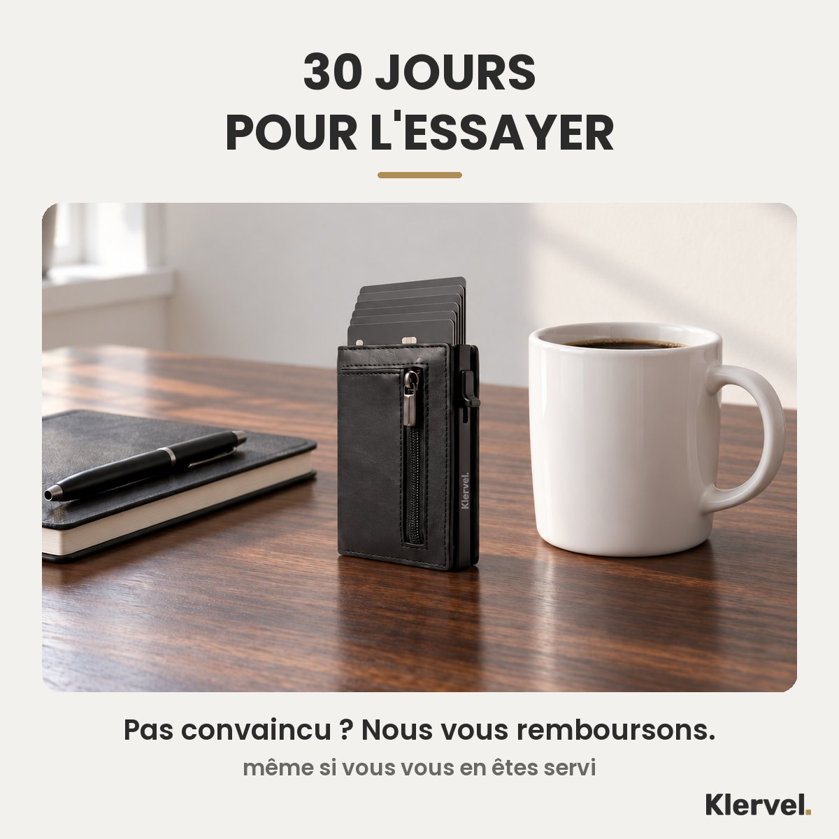 Le Klervel Apollon sur un bureau : 30 jours pour l'essayer, satisfait ou remboursé